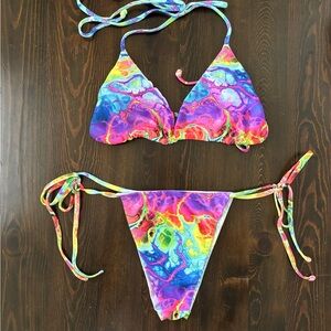 Moana Bikini - Vibrant Multicolor Tie-Dye